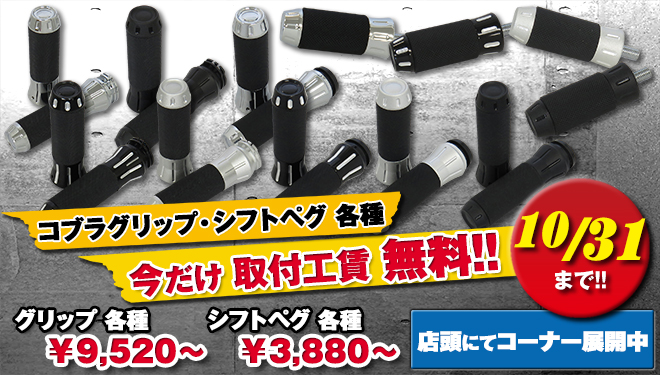 <終了しました>コブラシリーズが今月中に限り取付け工賃無料！！